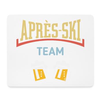 Après-Ski Team (Bier / Apres Ski / Konkav / 5C) - Mousepad (Querformat) - Weiß - Vorne