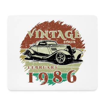 40th Birthday - Classic - Vintage since 02/1986 - Mouse Pad (horizontal) - white - Front