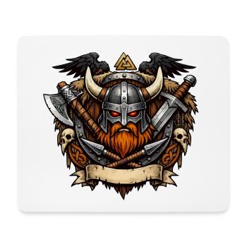 Viking Warrior Helmet - Mouse Pad (horizontal) - white - Front