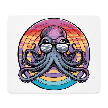 Octopus Retro Surf - Mouse Pad (horizontal) - white - Front