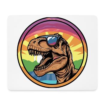 T-Rex Sunset with Sunglasses - Mouse Pad (horizontal) - white - Front