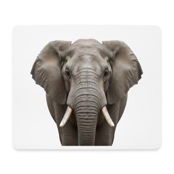 Elephant Portrait Majestic Wildlife Design - Mouse Pad (horizontal) - white - Front