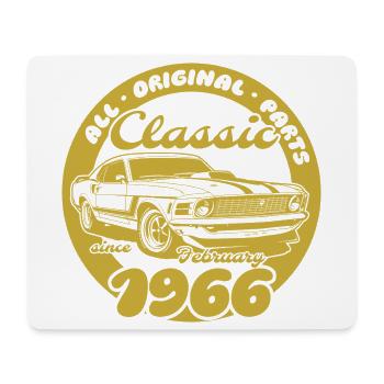 60th Birthday - Classic Musclecar 02/1966 - Mouse Pad (horizontal) - white - Front
