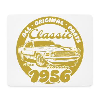 70e anniversaire - Classic Musclecar 02/1956 - Tapis de souris (format paysage) - blanc - Devant
