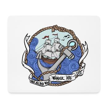 Captain's anchor on stormy seas - Mouse Pad (horizontal) - white - Front