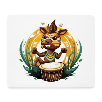 Trommelheld Tribalfohlen - Mousepad (Querformat) - Weiß - Vorne