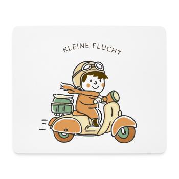 Little Escape – Scooter Illustration - Mouse Pad (horizontal) - white - Front