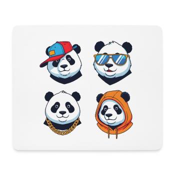 Panda Streetstyle Avatars Set - Mouse Pad (horizontal) - white - Front