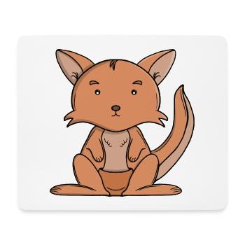 Niedliches Känguru, niedliches Kawaii, australisches Tier - Mousepad (Querformat) - Weiß - Vorne
