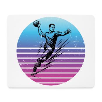 Motif handball pour vrais amoureux pour hommes - Tapis de souris (format paysage) - blanc - Devant
