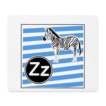 Z wie Zebra - Mousepad (Querformat) - Weiß - Vorne