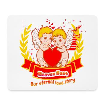 Heaven Sent - Notre histoire d’amour éternelle - Tapis de souris (format paysage) - blanc - Devant