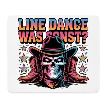 Cowboy en Ligne de Crâne - Tapis de souris (format paysage) - blanc - Devant