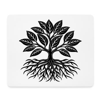 Plant with roots - Mouse Pad (horizontal) - white - Front