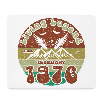 50. Geburtstag Living Legend since VIN 02/1976 - Mousepad (Querformat) - Weiß - Vorne