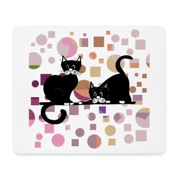 Chats - Tapis de souris (format paysage) - blanc - Devant