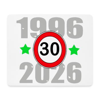 Geburtstag 30 , 30 Jahre 1996 bis 2026 - Mousepad (Querformat) - Weiß - Vorne