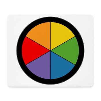 Rainbow Color Wheel - Mouse Pad (horizontal) - white - Front