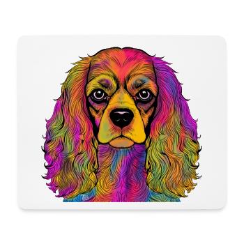 Cavalier King Charles Spaniel - Mousepad (Querformat) - Weiß - Vorne