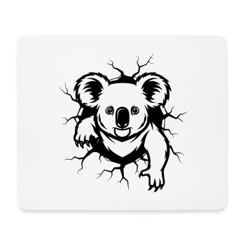 Percée du mur des koalas – Brise du mur des animaux cool - Tapis de souris (format paysage) - blanc - Devant