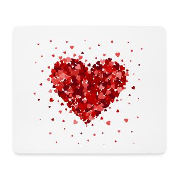 Design de cœur pour la Saint-Valentin – Ambiances amour et romance - Tapis de souris (format paysage) - blanc - Devant