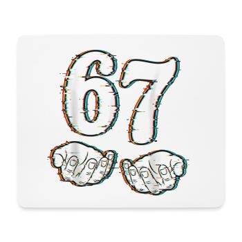 T-shirt mème 67, bug sur le t-shirt Funny Six Seven - Tapis de souris (format paysage) - blanc - Devant