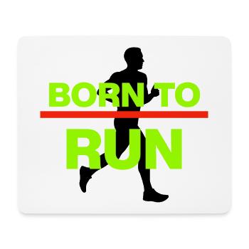 NÉS POUR COURIR ! MARATHON, COURSE, JOGGING - Tapis de souris (format paysage) - blanc - Devant