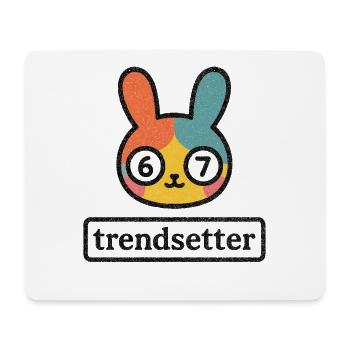 Bunny 67 : Créateur de tendances - Tapis de souris (format paysage) - blanc - Devant