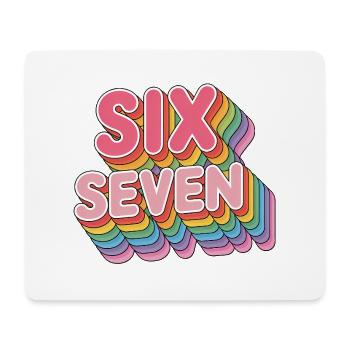 Six Seven 67 - Mèmes Drôles de la Gen Alpha - Tapis de souris (format paysage) - blanc - Devant