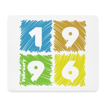 Patches colorées pour le 30e anniversaire depuis 02/1996 - Tapis de souris (format paysage) - blanc - Devant