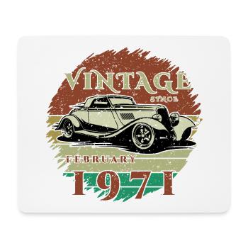 55th Birthday - Classics - Vintage since 02/1971 - Mouse Pad (horizontal) - white - Front