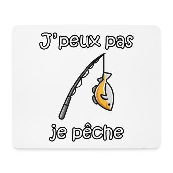 I Can't I Fish – Funny Fisherman Phrase - Mouse Pad (horizontal) - white - Front