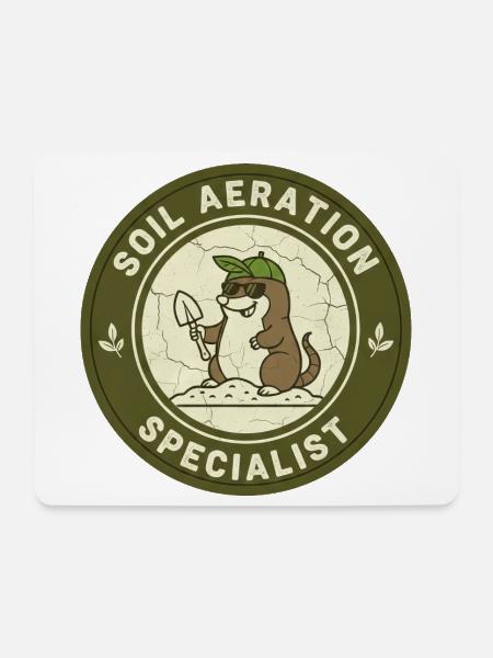 Maulwurf Bodenverbesserer Gartenbau Selbstversorge - Mousepad (Querformat) - Weiß