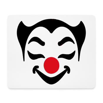 Fröhliches Clown Gesicht Karneval Fasnet Fasching - Mousepad (Querformat) - Weiß - Vorne