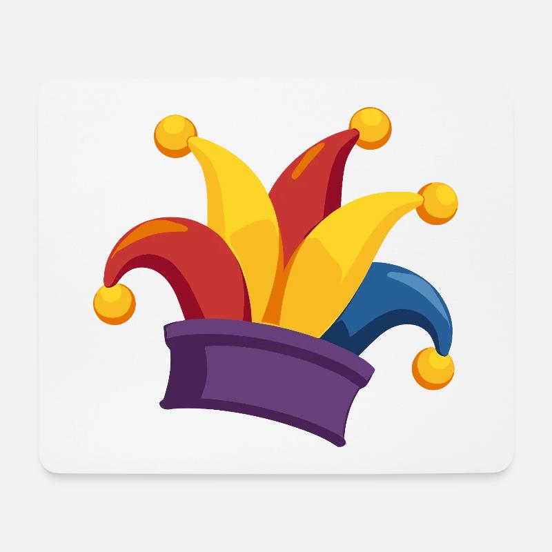 Klassische Narrenkappe für Karneval und Fasching - Mousepad (Querformat) - Weiß