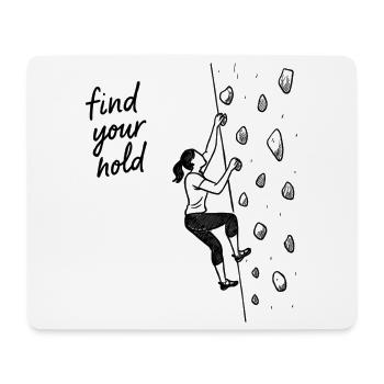 Bouldering Shirt Women – Find your footing - Mouse Pad (horizontal) - white - Front