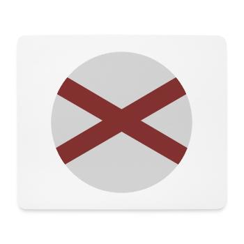 Alabama round flag - Mouse Pad (horizontal) - white - Front