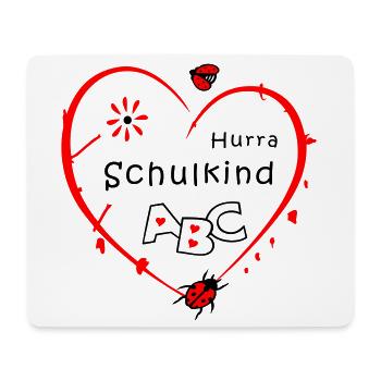 Schoolchild with ladybug - Mouse Pad (horizontal) - white - Front