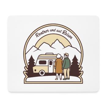 Ruhiger Caravanurlaub im Gebirge - Mousepad (Querformat) - Weiß - Vorne