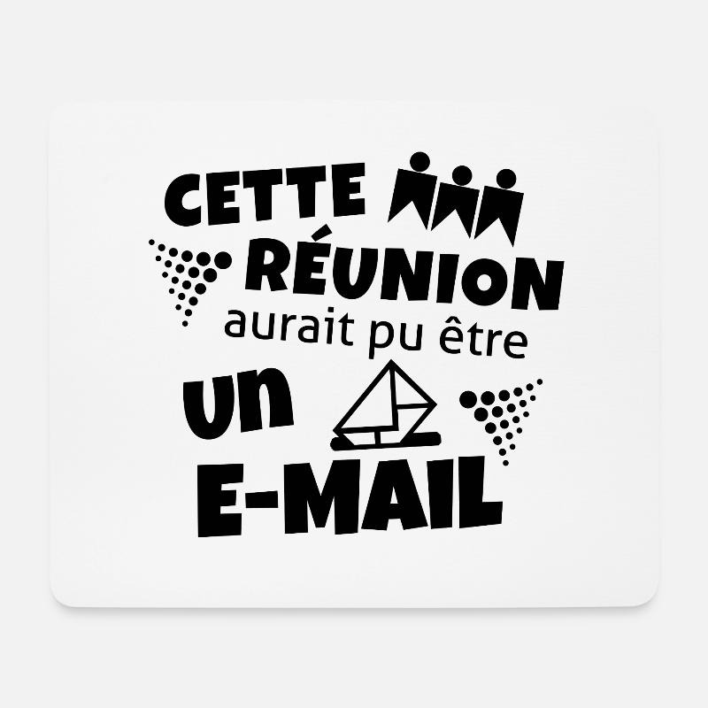Büro-Humor-T-Shirt – Nutzloses Treffen - Mousepad (Querformat) - Weiß
