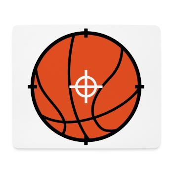 Basket Ball / Basketball / Basktet-Ball / Sport - Tapis de souris (format paysage) - blanc - Devant