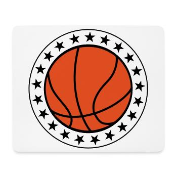 Basket Ball / Basketball / Basktet-Ball / Sport - Tapis de souris (format paysage) - blanc - Devant