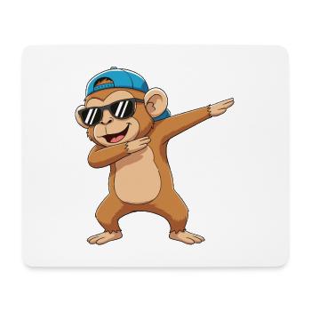 Cool Dabbing Monkey Sunglasses Cartoon-Kunst - Mousepad (Querformat) - Weiß - Vorne