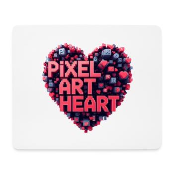 Collage de cœurs en pixel art - Tapis de souris (format paysage) - blanc - Devant