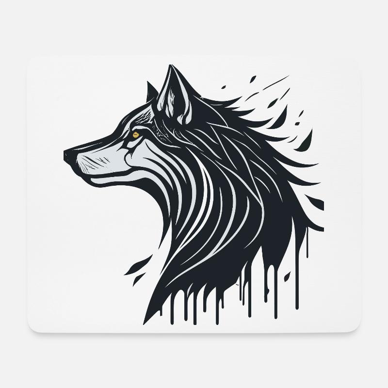 Spectral Wolf - Mouse Pad (horizontal) - white