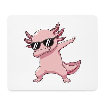Cool Dabbing Axolotl Sonnenbrille Cartoon-Kunst - Mousepad (Querformat) - Weiß - Vorne