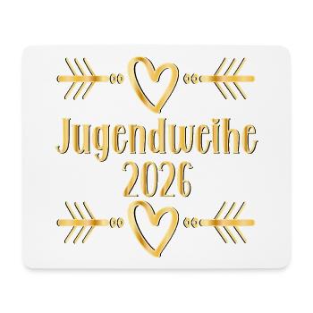 Herz Jugendweihe 2026 - Tapis de souris (format paysage) - blanc - Devant