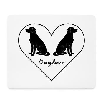 Dog love, dog logo - Mouse Pad (horizontal) - white - Front