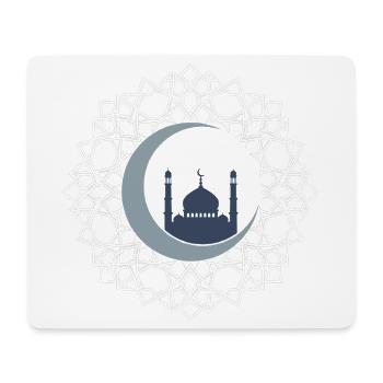 Art Islamique Mosquée Croissant Lune Élégant - Tapis de souris (format paysage) - blanc - Devant