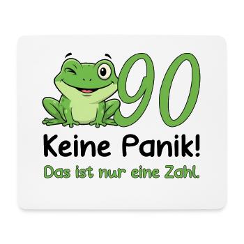 90 Geburtstag Desig – Keine Panik! Lustig Frosch - Mousepad (Querformat) - Weiß - Vorne